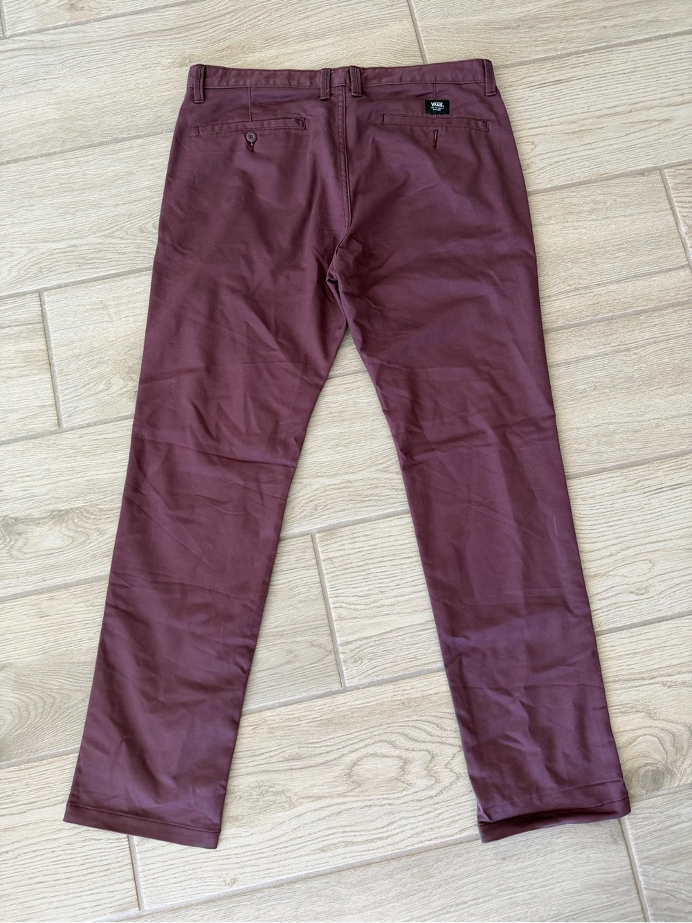 Vans Burgundy Straight-Leg Chino Pants - Picture 2 of 5